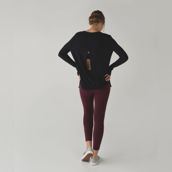 Lululemon Bring It Backbend Sweater Black Size 8 - Picture 2 of 14